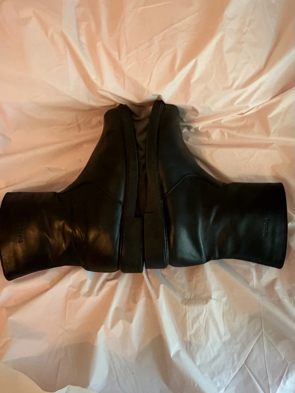 Men’s Blondo Black Leather Biker Slip-On Boots size 9.5